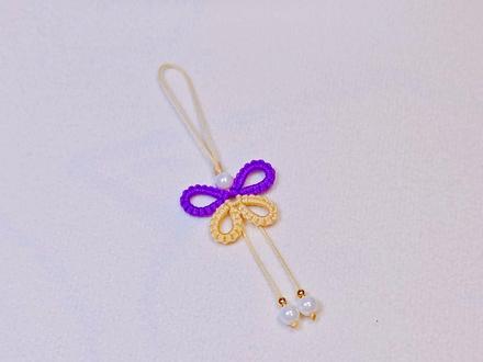 小蝴蝶手机链挂件的编法教程 #编绳教程 #手机链diy #创意编绳 #手工编绳 #手工