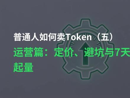 普通人如何卖token第五期。 普通人如何卖token第五期#开发者工具 #投资风险提示 #token #API #API中转