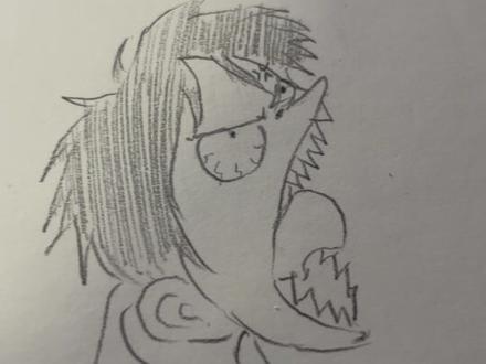 我摊牌了我就是画破防了!#海贼王#路飞 #海贼王手绘 #路飞摸肚子 #抽象