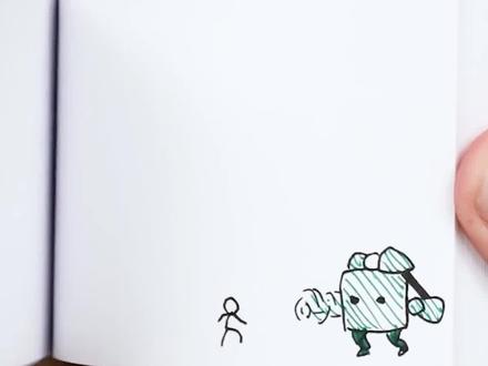火柴人历险记5—机甲战士#手翻画 #创意 #简笔画