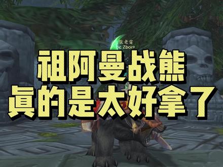 祖阿曼战熊也太好拿了吧!! #魔兽世界 #tbc怀旧服