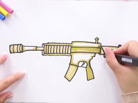 小学生m416狙击枪怎么画画