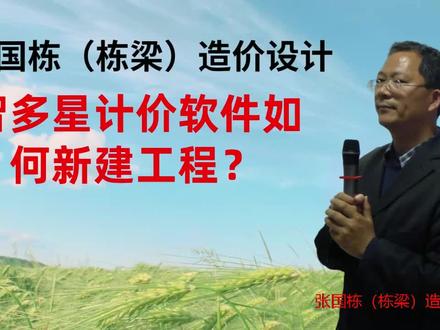 张国栋(栋梁)造价设计:智多星计价软件如何新建工程?#工程造价 #建筑工程 #张国栋