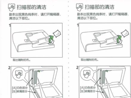 富士胶片,施乐打印机,打印副本正常,扫描和复印有黑色线条时的处理方法,