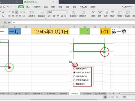 WPS(Excel)表格-自动填充