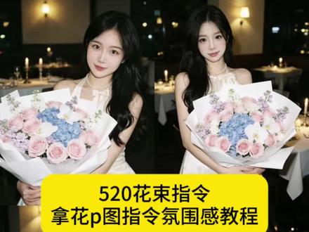 你们要的520花束指令教程来啦#520花束豆包指令 #豆包拿花p图指令 #剪映 #剪映图片设计 #520原创指令 豆包拿花p图指令氛围感 豆包拿花p图详细指令