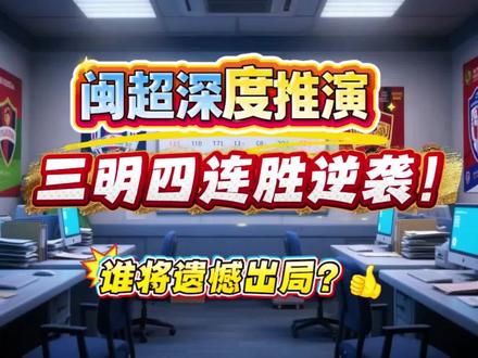 闽超深度推演:三明四连胜逆袭!谁将遗憾出局?