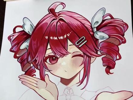 30秒帮你捋清头发上色思路#恩米丙烯马克笔 #头发上色教程 #上色技巧 #绘画手绘 #画画教程