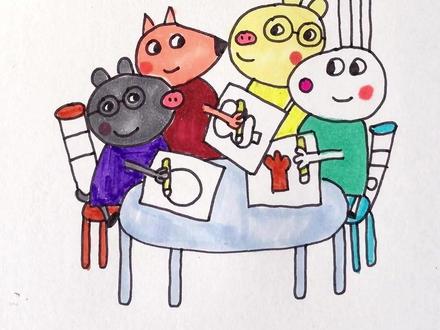 小猪佩奇简笔画 #简笔画 #启蒙早教 #儿童动画 #内容启发搜索 #画画