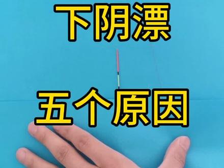 #野钓 #钓鱼技巧 钓鱼时浮漂下阴的原因