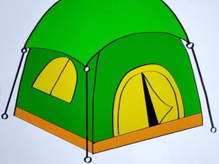 帐篷简笔画~开始露营吧!#简笔画 #画画使我快乐 #今日分享 #亲子 #卡通