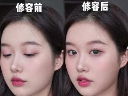 圆脸短下巴女孩修容的时候注意下颌角的修饰,脸瞬间可以小一圈#圆脸女孩 #修容