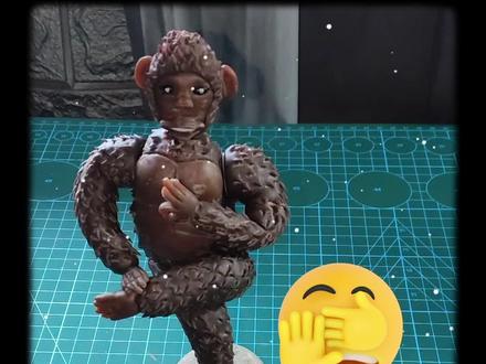 自制黏土“大脚怪”#有趣的创意 #鬼迷日眼