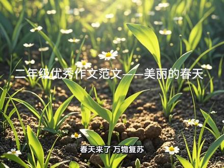 二年级优秀作文范文——美丽的春天
春天来了,万物复苏。小草从土里探出头来,嫩绿嫩绿的,像给大地铺上了一层绿色的地毯。花儿们也争先恐后地开放了,有红的、黄的、紫的,五彩缤纷,美丽极了。
小河边,柳树抽出了嫩芽,长长的枝条随风飘荡,像小姑娘的长辫子。几只小鸟在树枝上叽叽喳喳地叫着,好像在说:"春天来了,春天来了!"
我和小伙伴们脱下了厚厚的棉衣,在草地上奔跑、玩耍。我们放风筝、捉蝴蝶,玩得可开心了。
春天真美啊!我爱这美丽的春天。