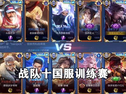 战队十国服训练赛,一起感受一下高端局的操作意识