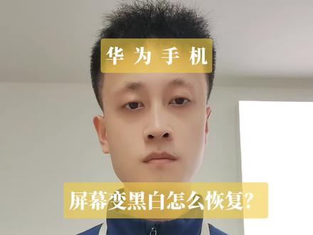 华为手机屏幕不显示彩色而是变成了黑白色,我们如何恢复呢?#华为 #手机小技巧 #手机 #恢复 #修复