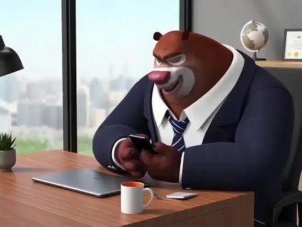 熊大快跑被耍#熊出没搞笑配音 #熊大快跑 #熊大