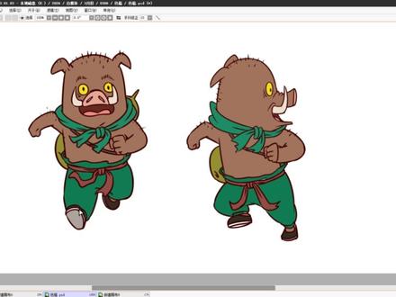 3步搞定翻跑跳结合动作!草图→清稿→上色的保姆级流程 二维动画师必学的肢体运动规律与张力表现#动画教程#动画运动规律#逐帧动画#动画电影#浪浪山小野猪