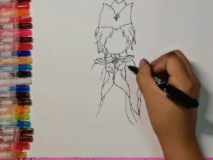 斗罗大陆反派比比东,冷艳美丽,一起用彩铅画个吧