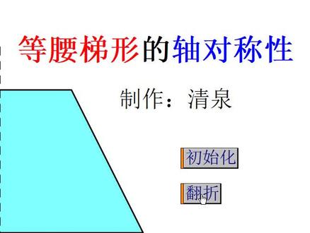 #小学数学#几何画板 等腰梯形的轴对称性