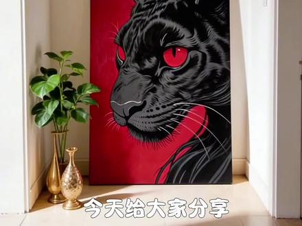 丙烯画~年年豹富#画画 #绘画 #丙烯画