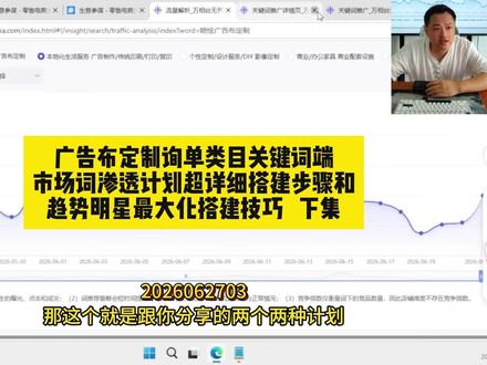 广告布定制询单类目 关键词端市场词渗透计划 超详细搭建步骤。和趋势明星最大化搭建技巧 下集#智能计划 #直通车操作 #关键词推广 #实操干货分享