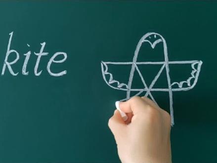 第32集|用u和n画风筝,秒会 #简笔画 #英语简笔画 #一起来画画