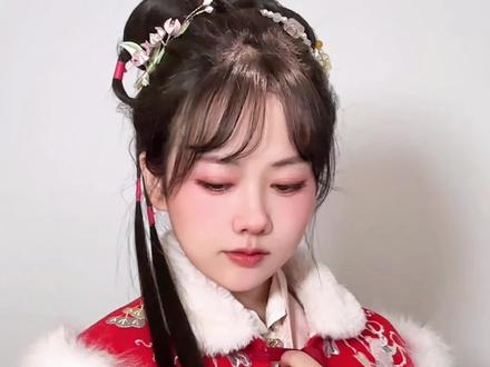 一个全真发的温婉百搭明制发型教程~很适合冬天穿斗篷!!#汉服发型 #汉服发型教程 #明制发型教程 #黛玉发型 #汉服妆造