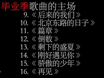 欢迎来到毕业季歌曲的主场#听歌#音乐#热#毕业季