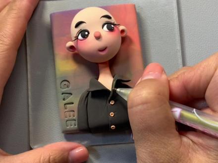 新人小白初级粘土人物教程:发卡女孩儿教程.#粘土手工 #手工diy #原创手作 #惬意时光