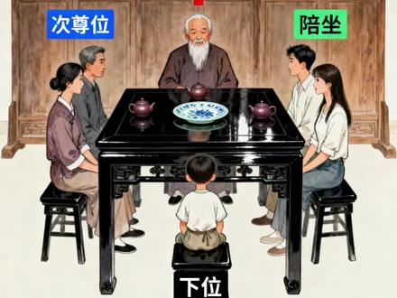 传统八仙桌座位安排次序#传统文化