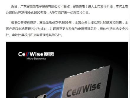 赛微微 又一家大陆芯片设计公司成功登陆科创板