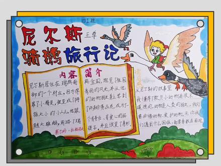 尼尔斯骑鹅旅行记
#读书手抄报
#画画使我快乐