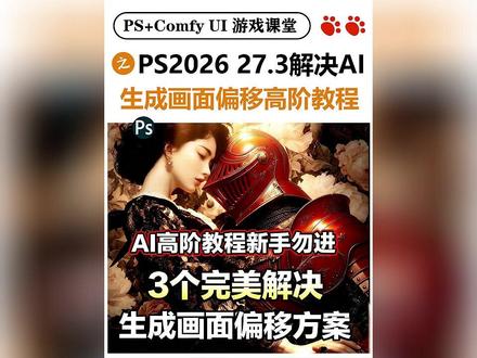 PS2026 27.3完美解决AI生成图像偏移痛点3方案 我去这次分享的PS2026 27.3
终于可以使用大一统模型Nano Pro了
然后
现在市面上的模型都有个共同的问题
就是画面偏移
这也是目前为止各模型的痛点
我将用三个方案
来彻底的解决这个偏移的问题
#ps2026 #AI #nanobanana #ps #comfyui