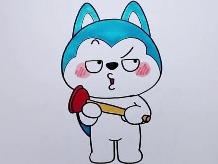 外星人又想要捉弄狗狗们 #看动画学画画 #星座狗 #简笔画 #趣味动画