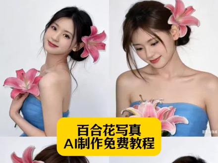 百合花写真AI制作免费教程 百合花写真AI教程#豆包ai#豆包出大片有两把刷子#百合花豆包P图#豆包#教程