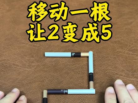 移动一根,让2变成5#魔术