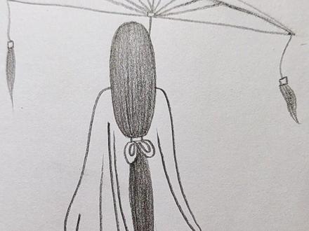 简笔画古风小姐姐,这样画超简单#简笔画 @抖音小助手