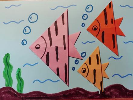 创意美术手工折纸画热带鱼来啦!小朋友们可以和家长一起动手做一下哟!#创意美术 #折纸画 #亲子美术