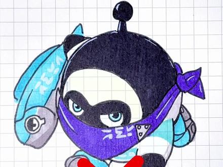 这是你喜欢的蛋小黑吗 #蛋仔派对 #画画教程 #简笔画