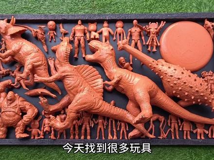 认识霸王龙、棘龙 #霸王龙 #动物玩具