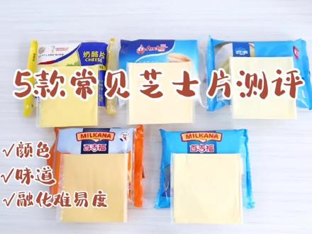 5款常见的干酪芝士片测评,你更喜欢哪一个?#烘焙食材#芝士控 @DOU+小助手 @抖音美食达人助手