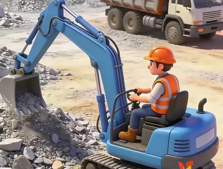 宝宝启蒙早教儿歌:挖掘机正在挖土,挖掘机!工程车动画#挖掘机 #儿歌100首最火 #0到3岁早教儿歌 #儿童益智 #儿童动画