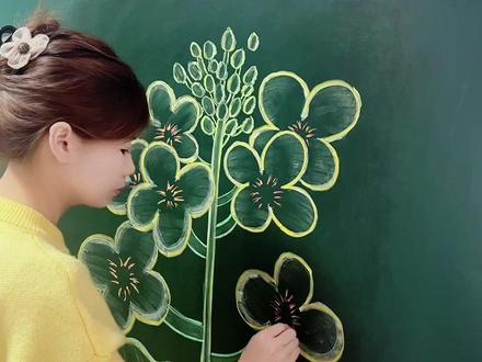 简笔画油菜花 #创意画 #简笔画 #上热门 #一学就会系列 #亲子互动