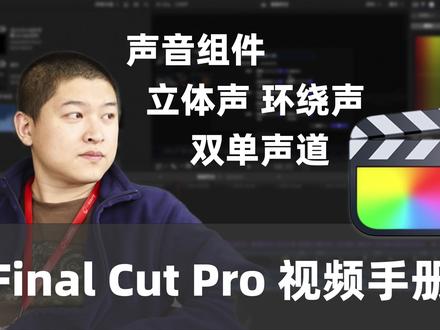 声音组件:环绕声、立体声、双单声道 加速性能 #fcpx教程 #FinalCutPro #声音组件 #环绕声