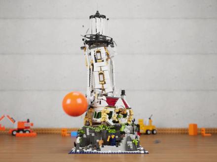 跟着我一起拼积木灯塔!#解压 #拼装模型