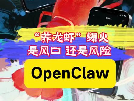 最近全网都在“养龙虾”,但此龙虾非彼龙虾——它叫OpenClaw,一个能替你操作手机电脑的AI智能体。本期视频用真实小龙虾的“繁殖快、易扎手、有隐患”,犀利类比这股AI热潮背后的盲目跟风、操作风险与安全漏洞。别光看着别人“吃”得香,你可能根本没准备好消化这盘“数字海鲜”。我是陈注安,带你冷静看清:这到底是风口,还是风险?
#养龙虾 #openclaw