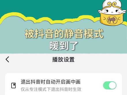 #被抖音的静音模式暖到了 这安全感,抖音属实拿捏住了!#开启抖音时默认静音