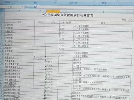 流动资金贷款需求自动测算