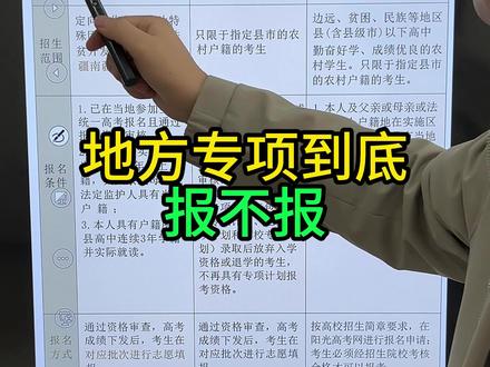 #地方专项 #长垣一中 #三大专项 地方专项到底应不应该报?